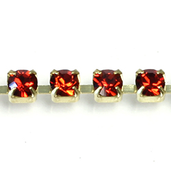 Preciosa MAXIMA Crystal Rhinestone Cup Chain - SS16 RED VELVET-RAW